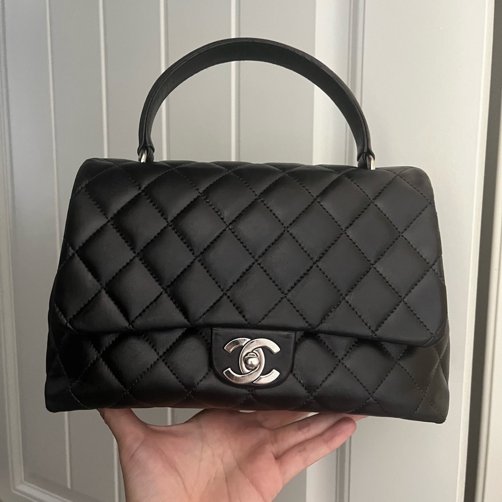 💯 Auth Chanel Small Kelly Lambskin Handbag